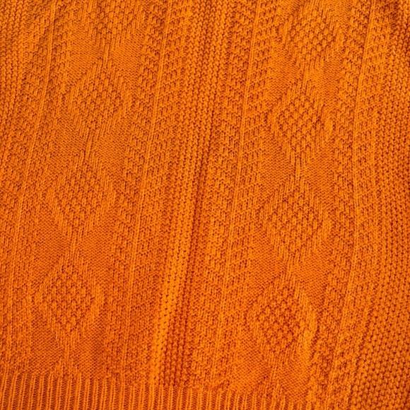 Vtg College Town Of Boston Knit Orlon Acrylic Sweater No Size Tag Burnt Orange - Picture 8 of 8